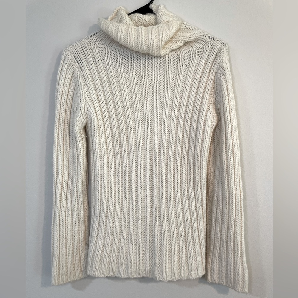 Cream Knit Turtle Neck Sweater